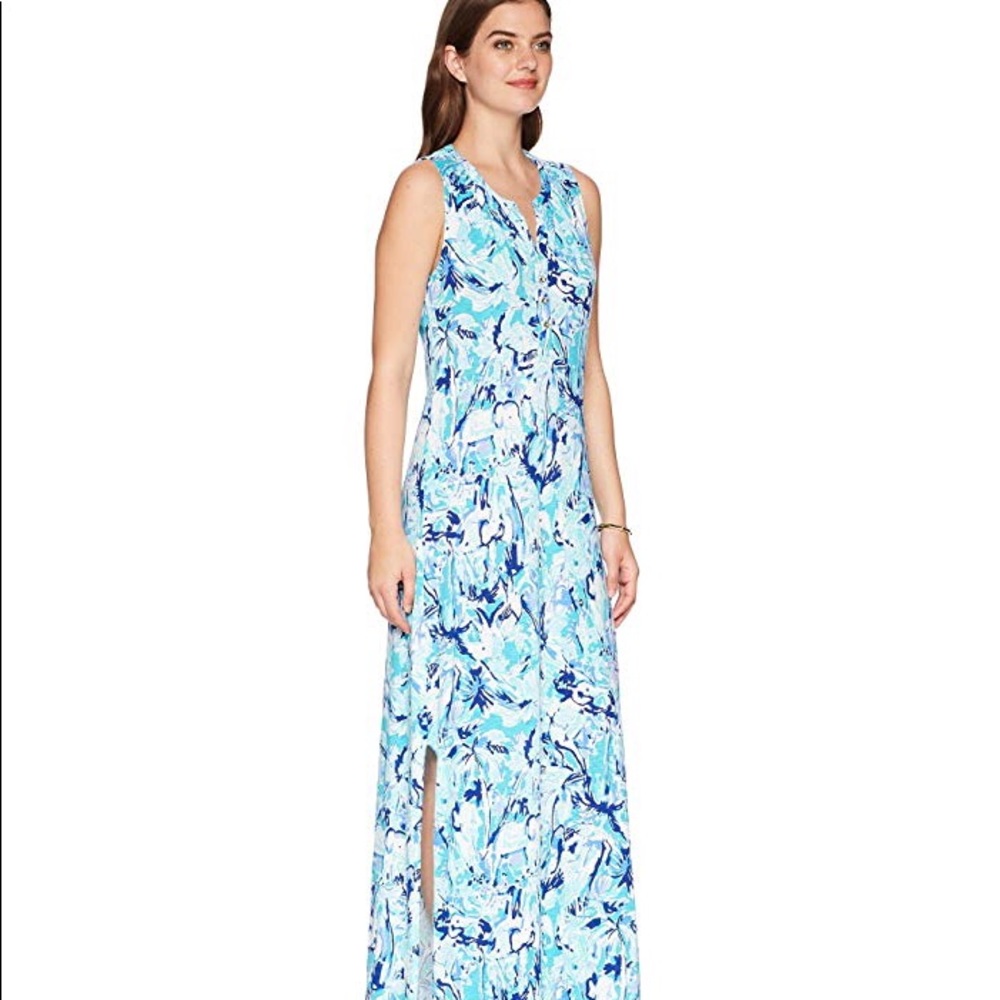 Lilly Pulitzer Essie Elephant Maxi Dress